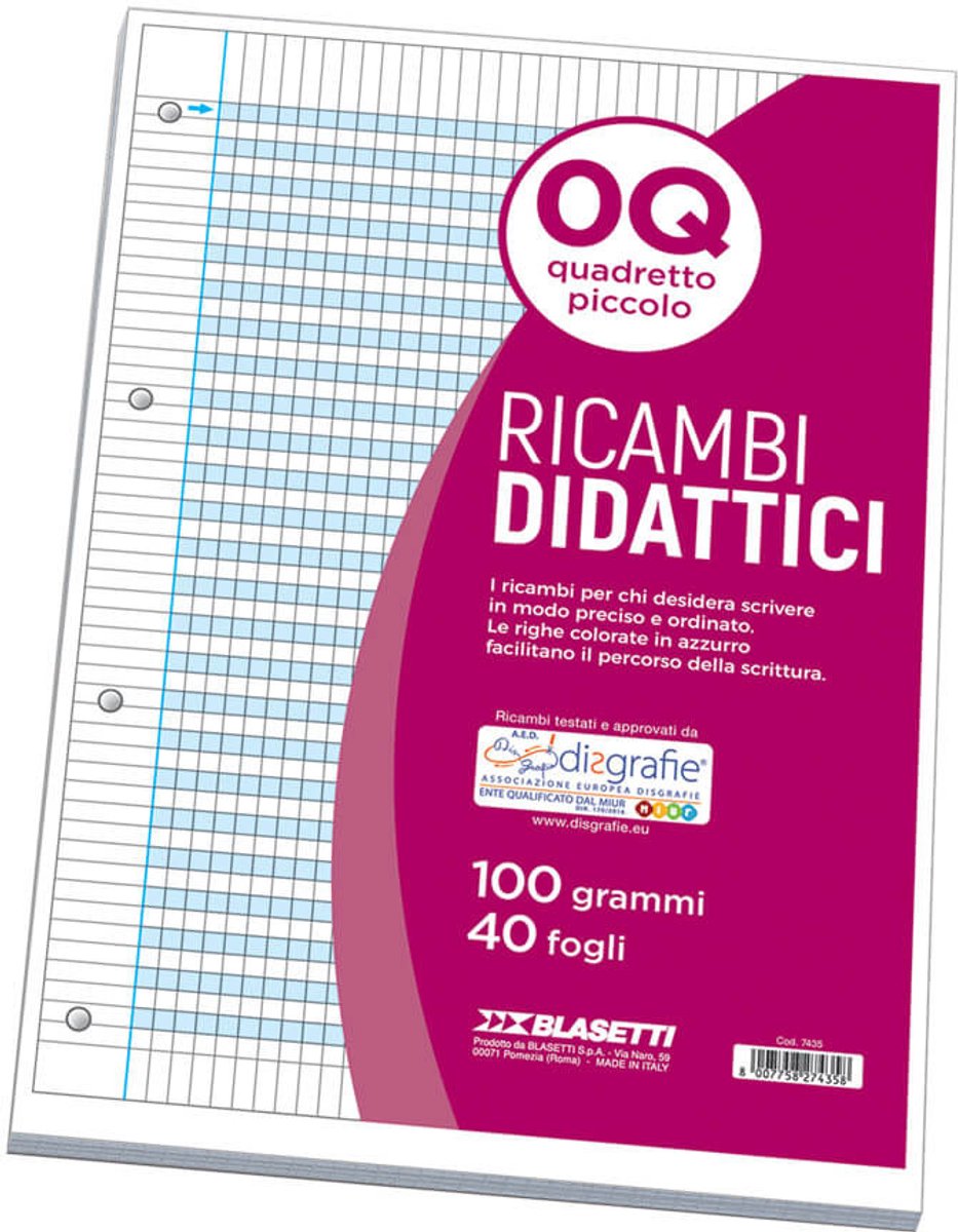 Blasetti 7435 schrijfblok & schrift A4 40 vel Blauw, Wit Blauw;Wit