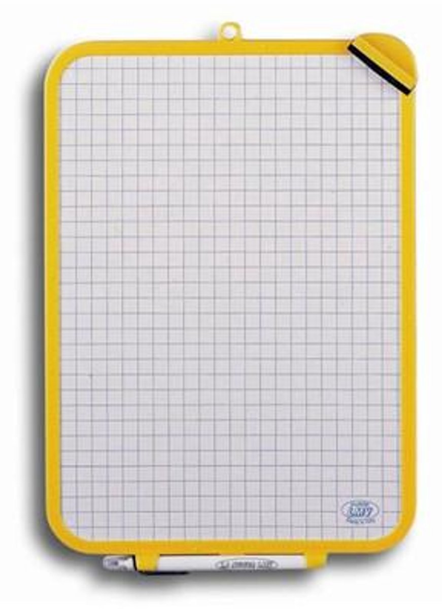 ARDA 3382 dry erase board 240 x 330 mm Wit, Geel