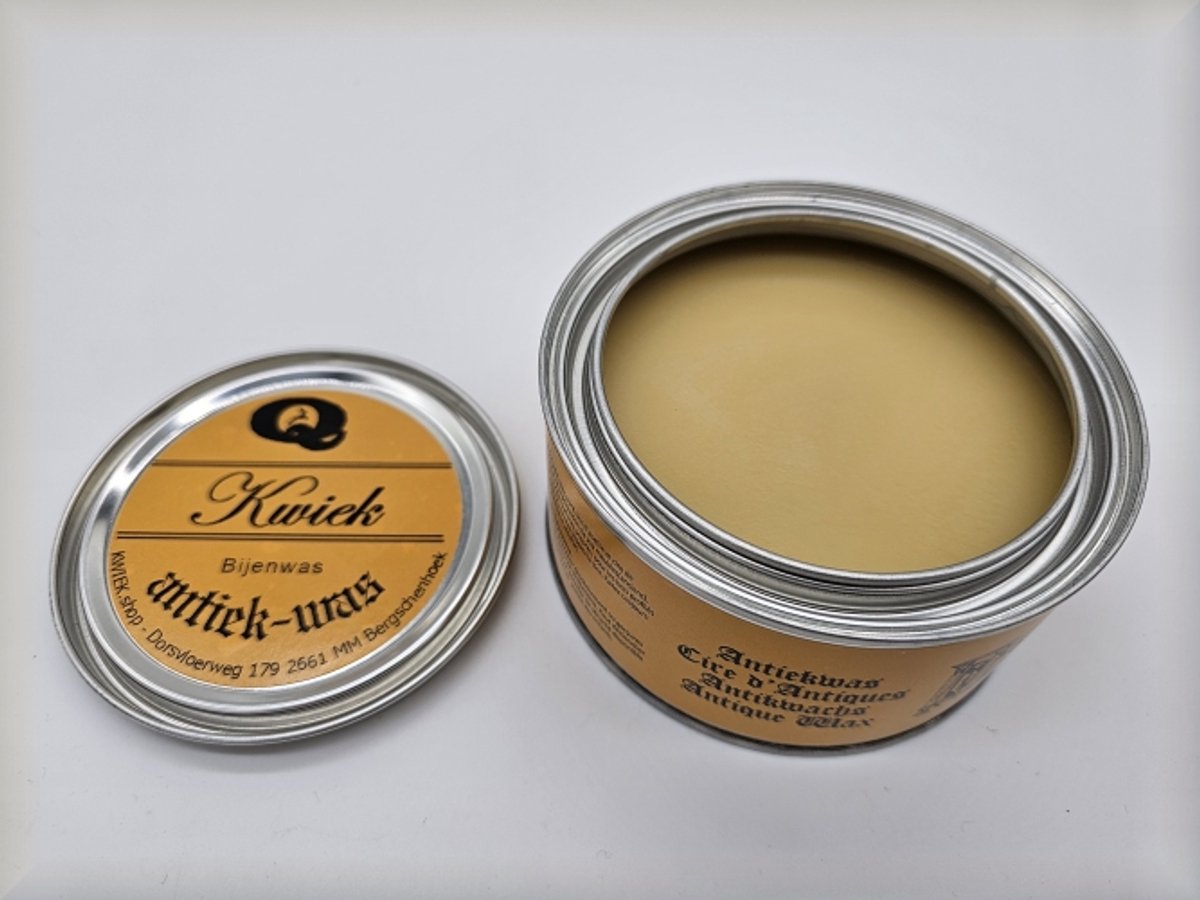 KWIEK BIJENWAS - de echte onderhoudswas volgens oudhollands recept - 375 ml - makkelijk in gebruik - meubel - hout - antiek - meubelwas - boenwas - antiekwas - De Enige Echte KWIEK was