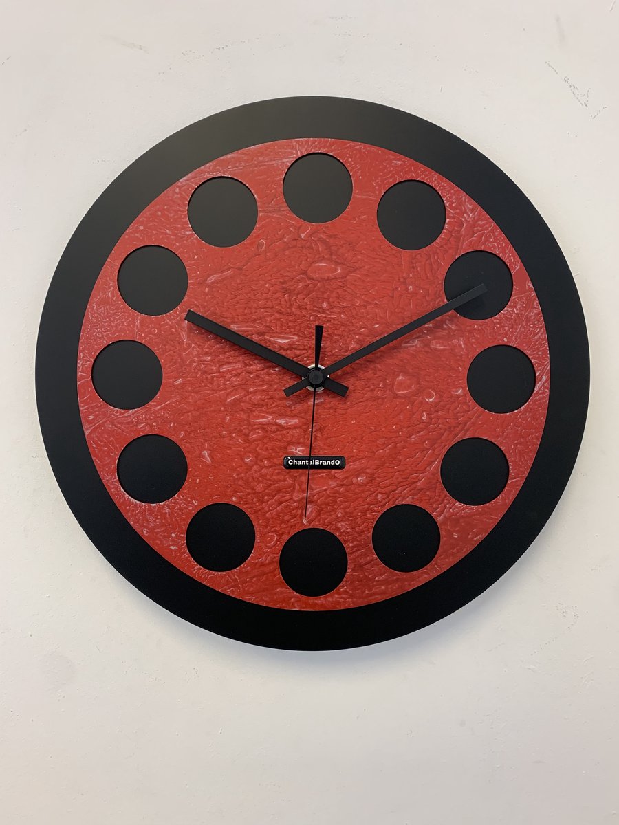 MOSACLOCK BLACK & RED LABEL Wandklok Modern Industrieel Design