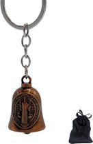 Grand X - Bell Guardian - Bronze - Gremlin Bell - Porte-clés - Porte-clés Moto - Cloche Porte-Bonheur Moto - Pendentif Sac - Foi