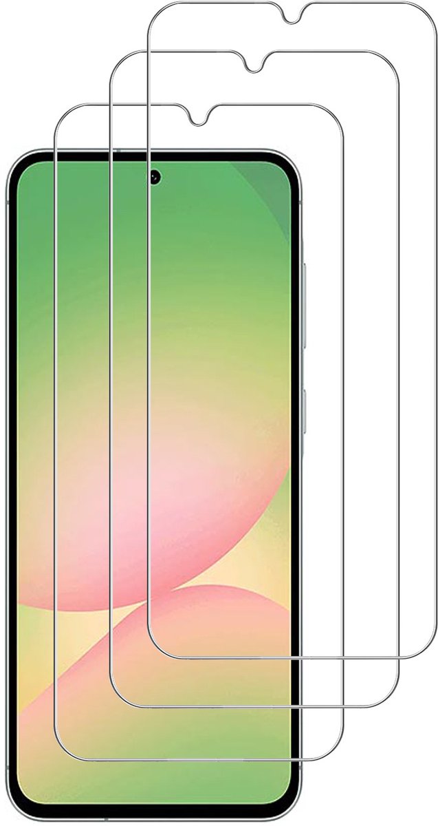 Screenprotectors geschikt voor Samsung Galaxy A56 - gehard Glas Tempered Glass – 3 Stuks