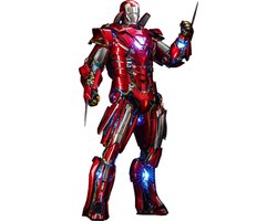 Hot Toys Iron Man 3 Movie Masterpiece Action Figure 1/6 Silver Centurion (Armor Suit Up Version) 32 cm Action Figuur: 30 cm
