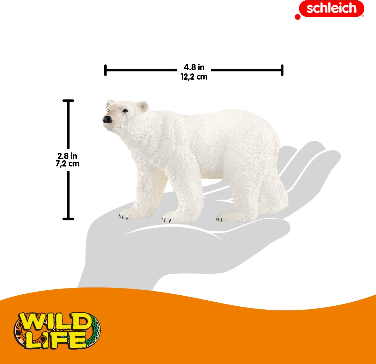 schleich WILD LIFE - Ijsbeer - Speelfiguur - Kinderspeelgoed voor Jongens en Meisjes - 3 tot 8 jaar - 14800 — afbeelding 3