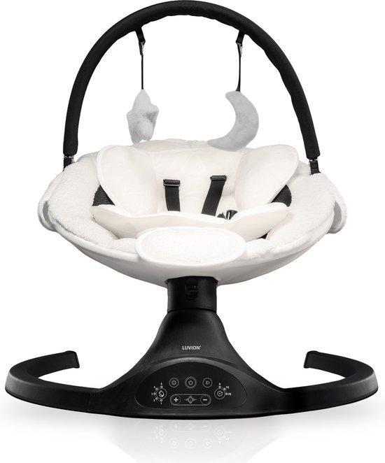 LUVION® Babyswing met Extra Tweede Wipstoelhoes - Elektrische Babyschommel - Automatische Wipstoel voor je Baby - Extra uitneembare wasbare swing hoes van Luvion — afbeelding 3