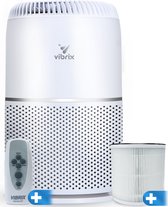 Vibrix Vortex20 luchtreiniger + afstandsbediening - Geschikt voor 1 m² tot wel 70 m² - Automatische stand + 6-in-1 filtersysteem - Luchtkwaliteitsindicator - Ionisator - Luchtfilter - Air purifier met HEPA-filter