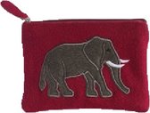 Vilten Portemonneetje/Etuitje Olifant - Elephant