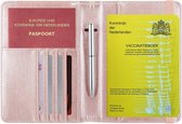 Vaccinatiepaspoort Hoesje - Vaccinatieboekje - Gele Boekje Vaccinaties - Paspoorthouder met Anti Skim Bescherming - Roze
