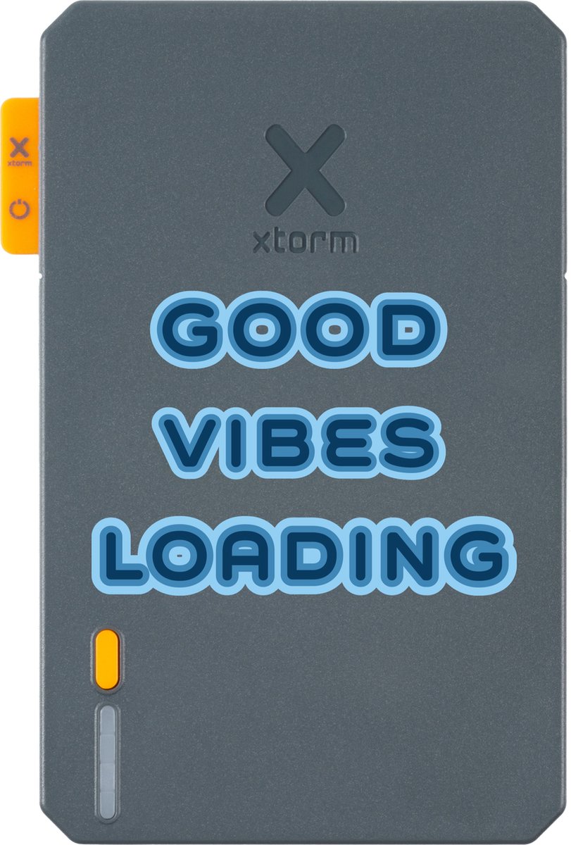 Xtorm Powerbank 5.000mAh Blauw - Design - Good Vibes - USB-C poort - Lichtgewicht / Reisformaat - Geschikt voor iPhone en Samsung