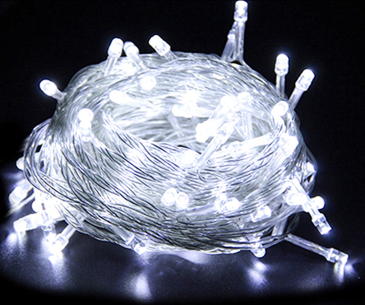 Guirlande lumineuse extérieur 30m 300 microLED blanc chaud 8 jeux