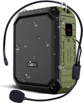 Amplificateur vocal portable – Haut-parleur Bluetooth 10 W avec microphone filaire – Système de sonorisation rechargeable 1800 mAh – Étanche pour enseignants, guides touristiques