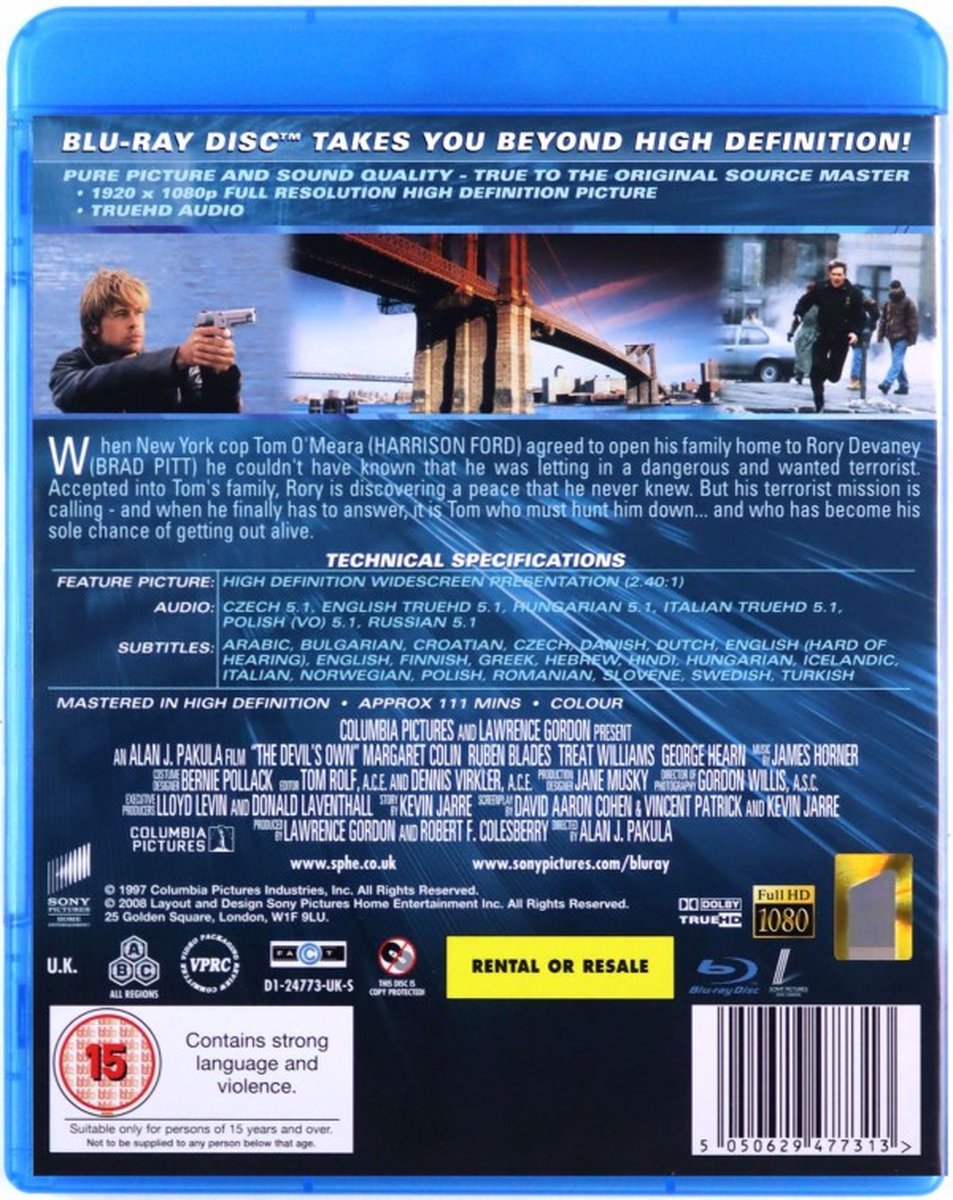 Sony Pictures Home Ent. The Devil's Own thumbnail 3