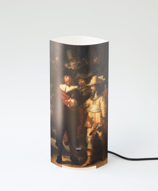 Packlamp - Tafellamp groot - De Nachtwacht - Rembrandt - 36 cm hoog - ø15cm - Inclusief Led lamp
