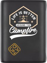 Cazy USB-C PD Powerbank 10.000mAh - Design - Campfire life - USB-C poort - Lichtgewicht / Reisformaat - Geschikt voor iPhone en Samsung