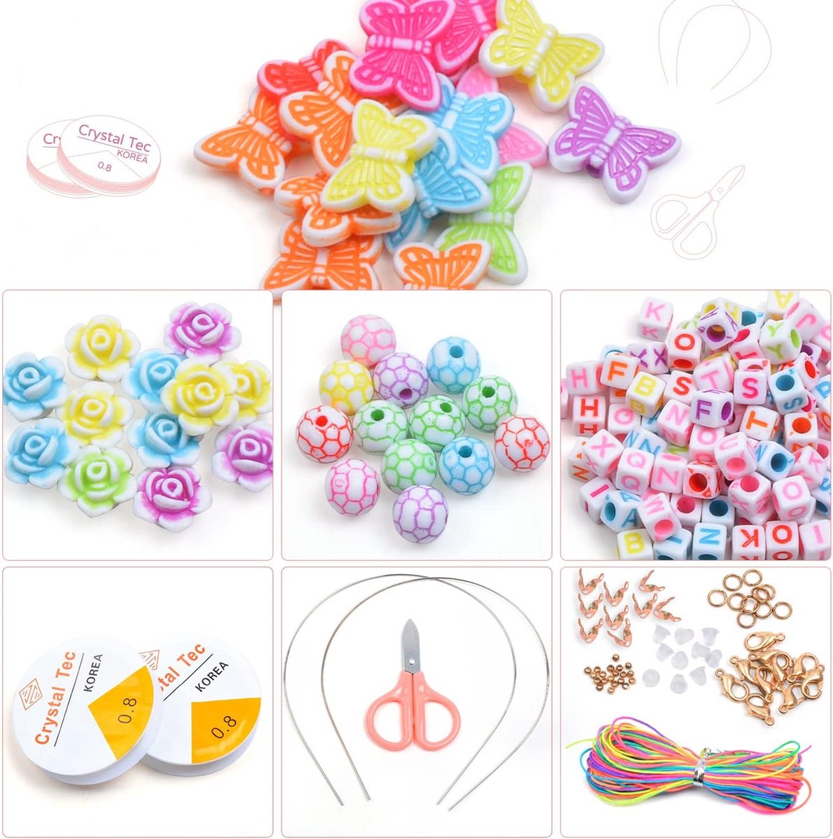 Cadeau Fille 5-13 Ans, Kits De Bijoux Et Perles Pour Enfants, Diy