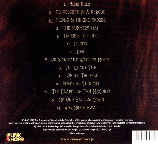 Sober & Godless, The Rumjacks CD (album) Muziek bol