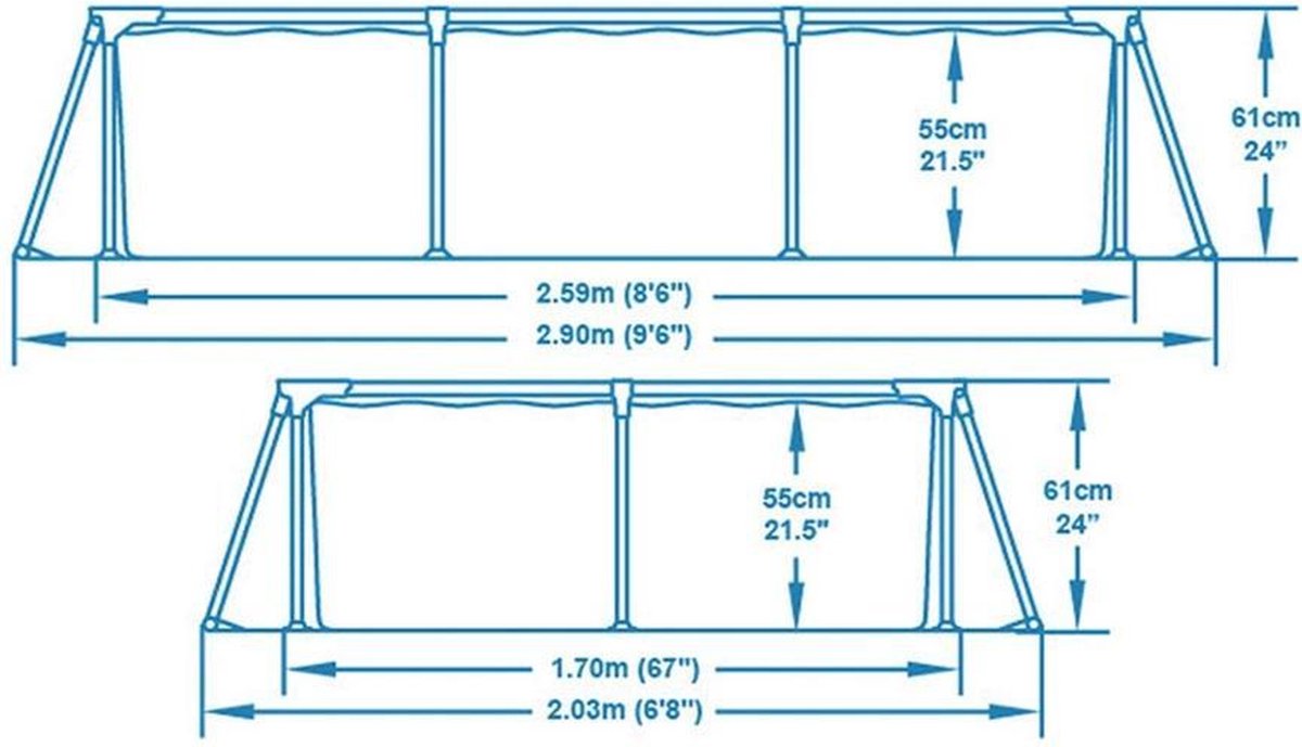 Kit de nettoyage 2.03m pour piscine hors sol