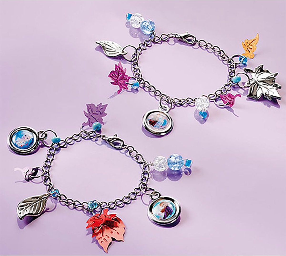 Disney Frozen Totum bedel armbandjes maken met Anna en Elsa speelgoed meisjes vanaf 5 jaar - knutselen vriendschapsarmbandjes - Forest Charm Bracelets cadeau tip — afbeelding 14
