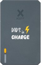 Xtorm Powerbank 10.000mAh Grijs - Design - Dad's in Charge - USB-C poort - Lichtgewicht / Reisformaat - Geschikt voor iPhone en Samsung