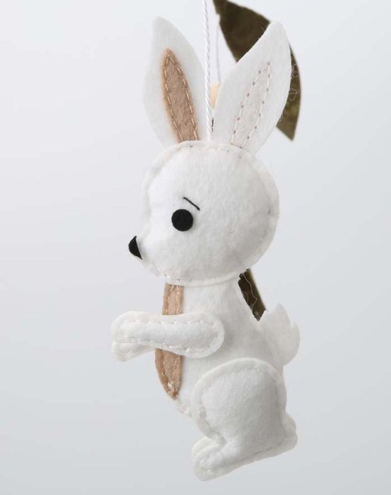 Kersvers - mobiel baby - bosdieren speelgoed - Box mobiel baby herfst - Dieren - Kraamcadeau - Knuffel uil - Knuffel hert - vosje - konijn - Vilt - Wieg - Babykamer - zonder muziekarm - babykamer decoratie - Babyspeelgoed — afbeelding 2