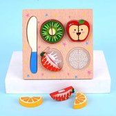 Puzzle fruits en bois - Dès 1 an - Fruits à couper - Puzzle enfant - speelgoed Éducatif Montessori - Cuisine - Style Grapat et Grimms