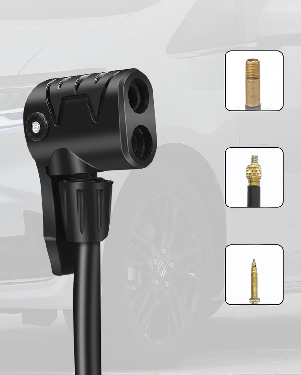 Hbs Fietspomp Met Manometer Zwart