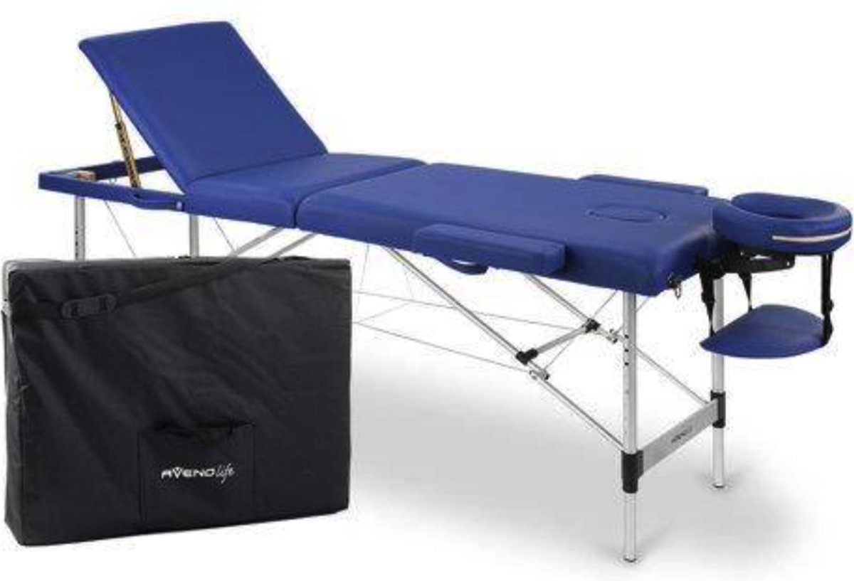 Goedkoopste Inklapbare massagetafel - Adele - Blauw