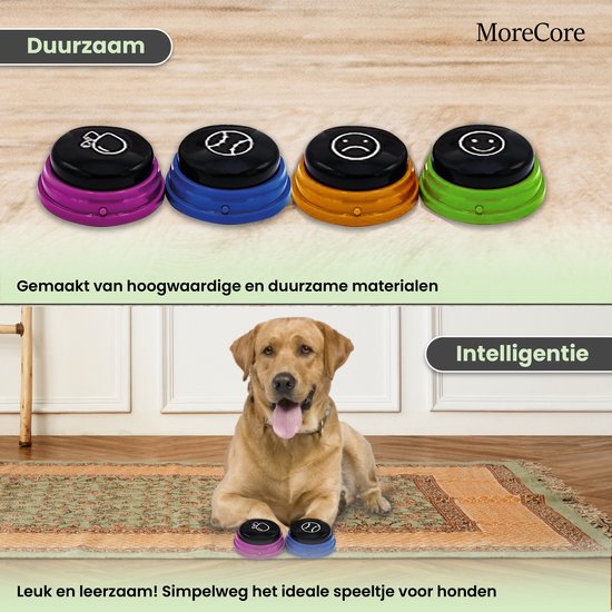 Hond Training Buzzers BUYVIKAY Set Van 8 Opneembare Honden Training Knoppen - Met Rubber Mat En 50 Stickers, Voor Communicatie Met Je Hond Honden Communicatie Knoppen Hond Training Buzzers BUYVIKAY Set Van 8 Opneembare Honden Training Knoppen - Met Rubber Mat En 50 Stickers, Voor Communicatie Met Je Hond Honden Communicatie Knoppen