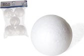 5x Stuks piepschuim hobby/DIY ballen/bollen 6 cm - Kerstballen maken knutselmateriaal