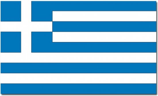 2x stuks vlag Griekenland 90 x 150 cm feestartikelen - Griekenland landen thema supporter/fan decoratie artikelen
