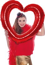 Valentine - Cadre photo aluminium coeur rouge 80 x 70 cm