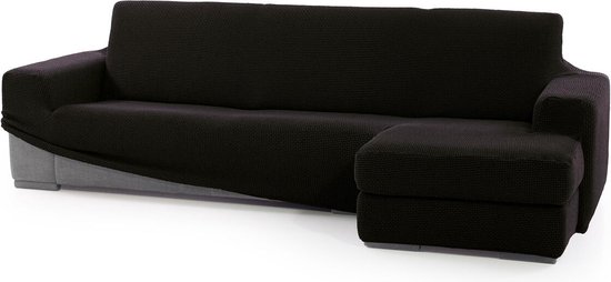 Hoes voor chaise longue met korte rechterarm Sofaskins NIAGARA 210 - 340 cm - Zwart
