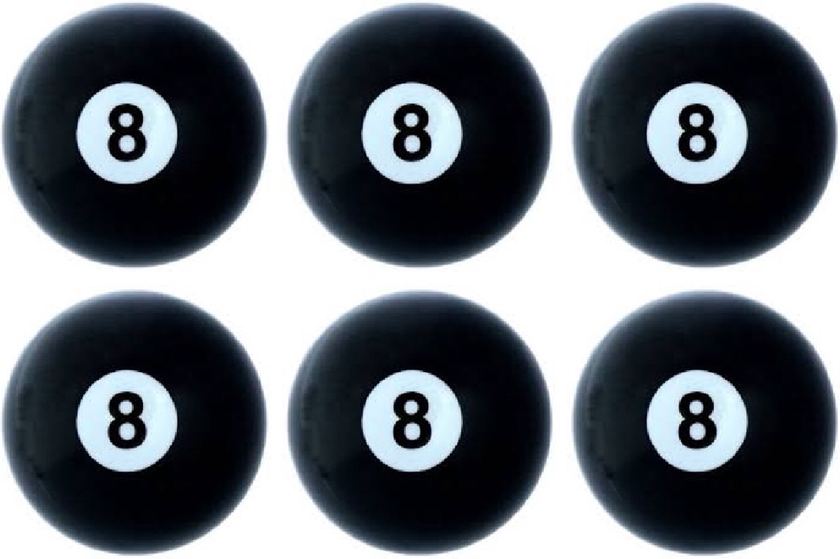 Malik 8-Ball Hockeyballen Set 6 Stuks, Veldhockeybal