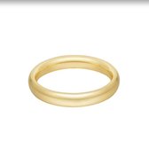 Ring - RVS - gladde ring - goud - maat 16 - trendy ring