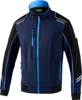 Sparco TECH LIGHT Softshell - Multifunctionele outdoorjas heren - Marineblauw/Blauw - Maat XL