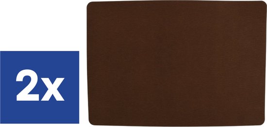 S&P Placemat Soft Lederlook Bruin - 43 cm x 30 cm - 2 stuks