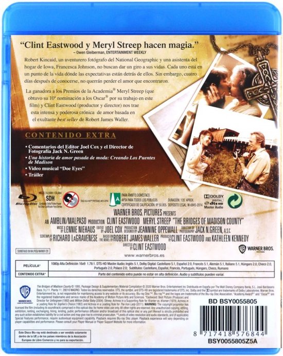 Sur la route de Madison [Blu-Ray]