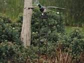 Metalen tuinsteker vliegende eend - beweegt in de wind - 100x50x135 - tuin decoratie