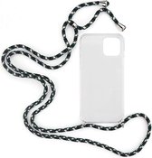 Shop4 - Geschikt voor iPhone 13 Pro Hoesje - Zachte Back Case TPU Siliconen met Koord Camouflage Groen