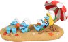 Smurfs Aquadella - Aquariumdecoratie - Vissen - Smurfen Strand Smurfin & Babysmurf 22,4x11,7x11,3cm Meerkleurig - 1st