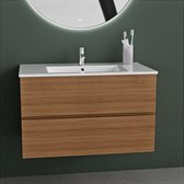 Vestland - Meuble de salle de bain avec lavabo - 80 CM - Chêne - Ensemble de meuble de salle de bain