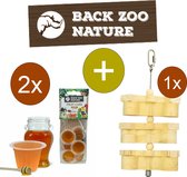 Zoo Nature Fruit Tubs Miel - Snack pour oiseaux - Avec support de recherche de nourriture - Recherche de nourriture
