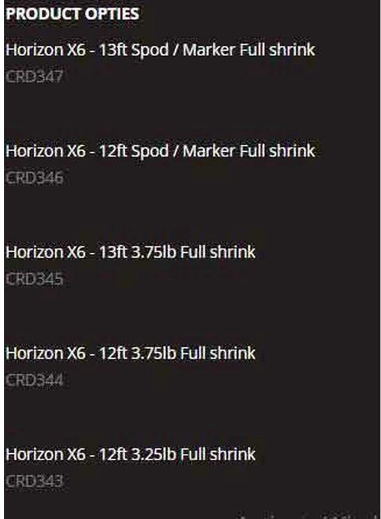 Fox International Horizon X6 Full Shrink Karperhengel Zilver 3.96 m / 3.75 Lbs — afbeelding 2