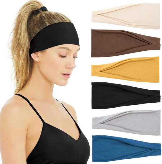 6 Stück Haarband, Stirnband Damen, Haarbänder Damen, Bandana Damen