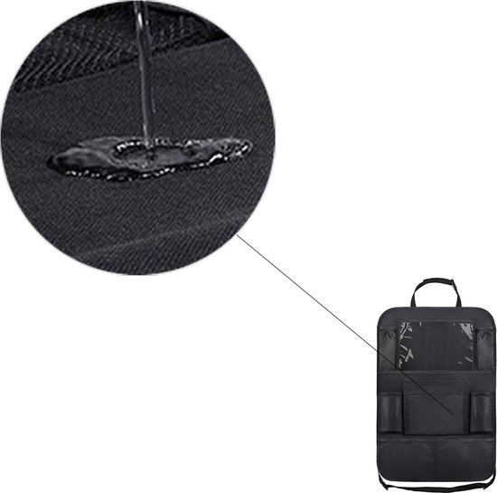 Autostoel Organizer met Tablet houder - 2 Stuks - Zwart - Kwalitatieve Stoelhouder - Opbergzak voor aan Autostoel - Autostoel Organizer Tablet Houder van Merkloos — afbeelding 2