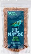 Gedroogde meelwormen - Extra eiwitten - 150gr - Tuinvogels - Vogelvoer - Voor ieder seizoen - Hersluitbare zak - Kleinverpakking