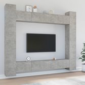 The Living Store Tv-meubelset Betongrijs 4x - 100x30x30cm 4x - 30.5x30x110cm