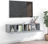 The Living Store TV-meubelset - Sonoma Eiken - Hangende kast - 60x30x30cm - 80x30x30cm