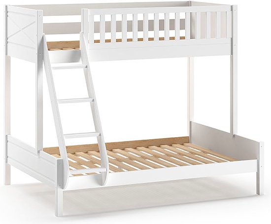 Vipack Stapelbed Scott 3-persoons - 140 + 90 x 200 cm - wit