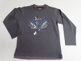 Trui - T-Shirt met lange mouw - Jongens - Grijst - Rock - 6 jaar 114